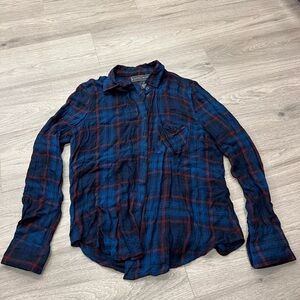 Polly & Esther Blue Casual Button Down Shirt